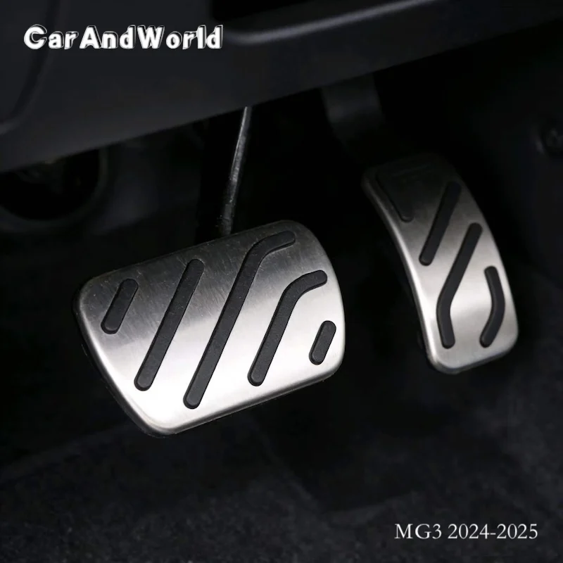 Stainless Steel Foot Rest Pedals Accelerator Gas Pedal Brake Cover Car Non-slip Pads Protecte For MG 3 2018-2023 MG3 2024-2025