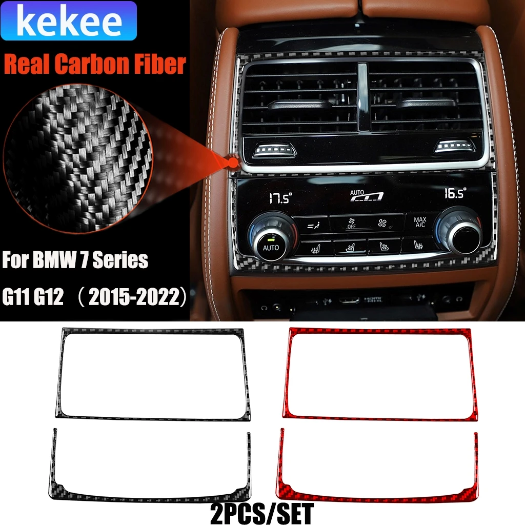 

Автомобильные аксессуары из углеродного волокна, задний центральный вентиляционный отверстие, модифицированная внутренняя накладка, мягкая наклейка для BMW 7 серии G11 G12 2015-2022