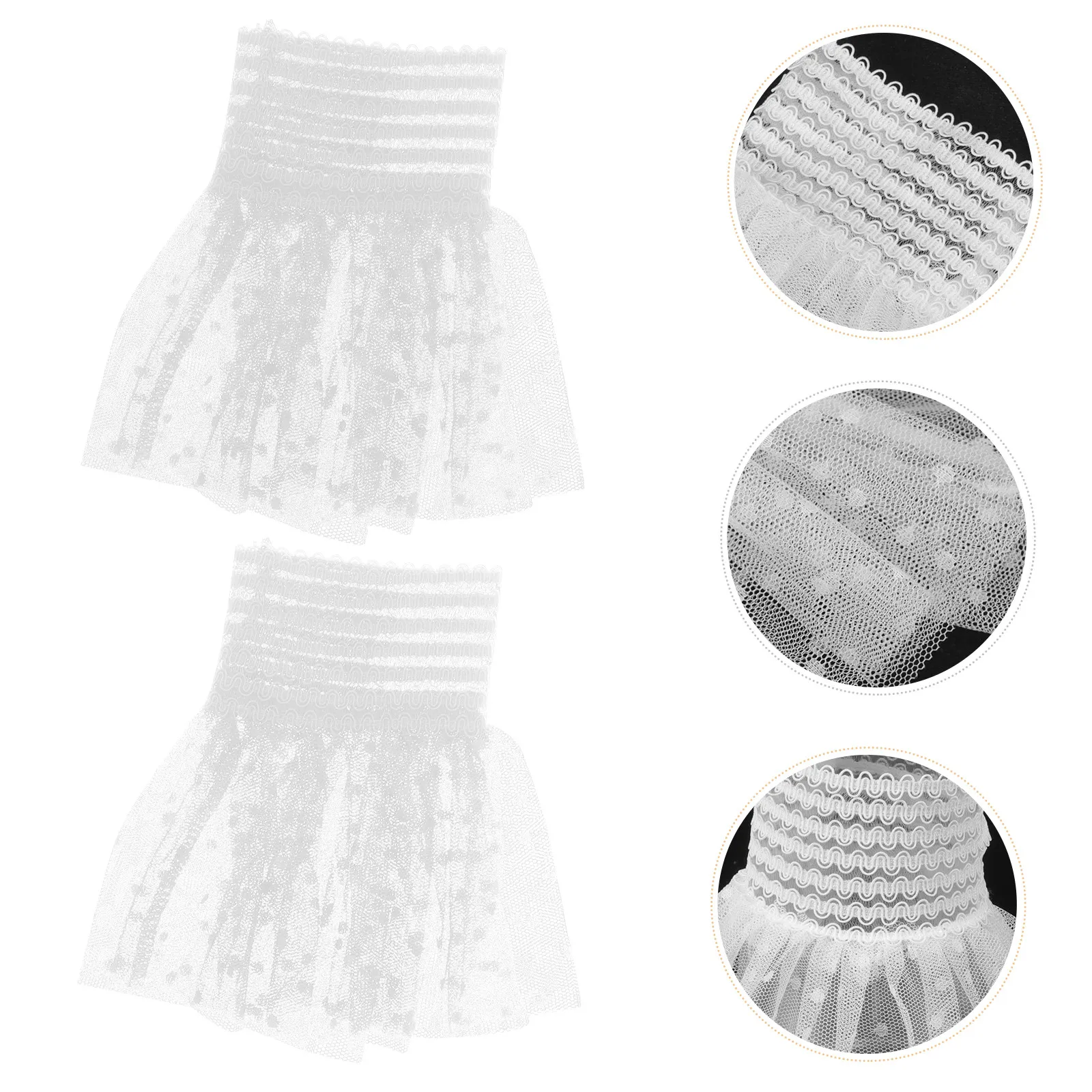 

1Pair Lace Wrist Cuffs Detachable False Sleeves Fashionable Hand Cuffs for Women Dress Accessories Fingerless Gloves