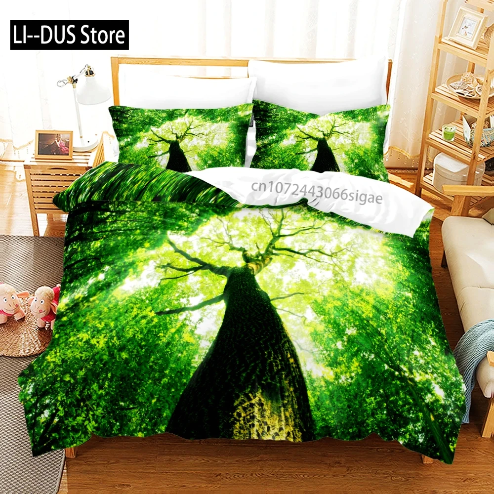 

Big Tree Bedding Set 3D Print Single Twin Queen King Size World Tree Bed Set Aldult Kid Bedroom Duvetcover Sets with Pillowcase