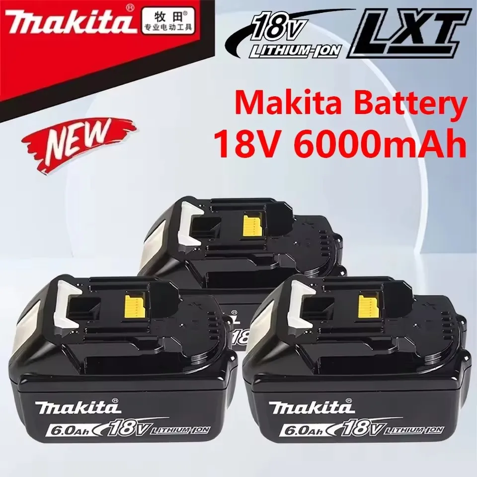 

Original Makita 18V 6Ah battery with charger, suitable for Makita BL1860B, BL1850B, BL1840, BL1830 tool batteries