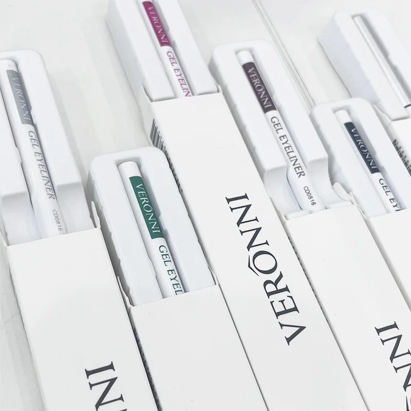 قلم تحديد عيون جل غير لامع بلون واحد، كريمي وحريري، سهل التلوين، ظلال عيون متعددة الوظائف مقاومة للماء والعرق