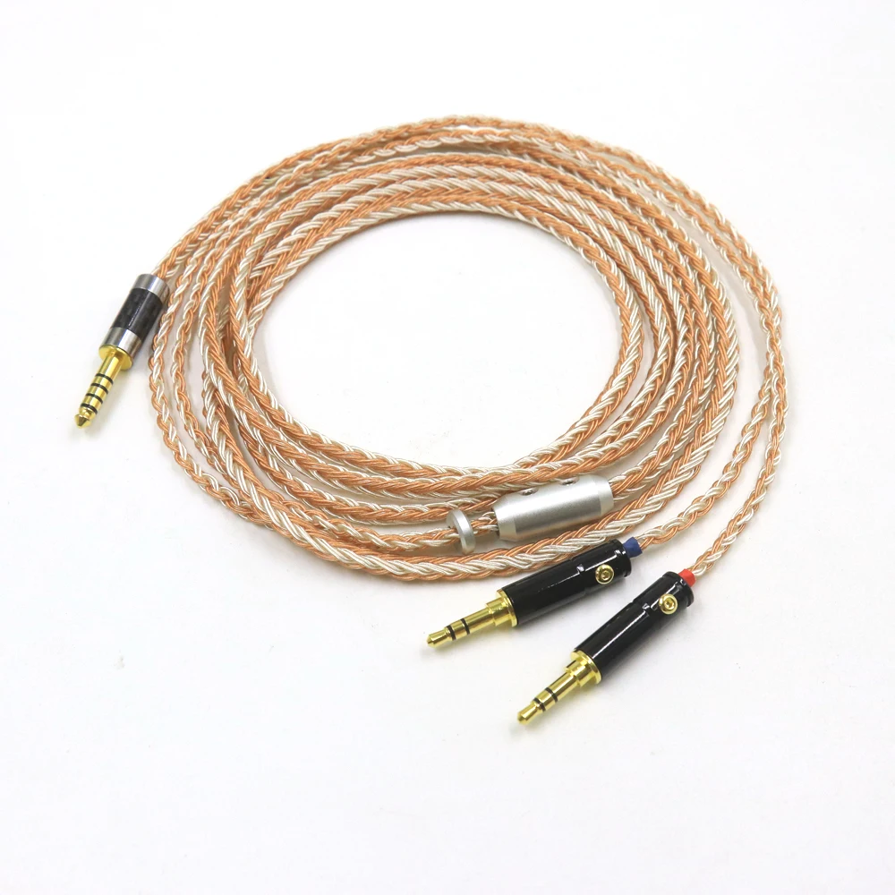 2.5 4.4 ミリメートル 4 ピン Xlr 16 コアヘッドフォンイヤホンケーブルデュアル 3.5 Hifiman Ananda Sundara HE1000se HE6se he400 Z7M2