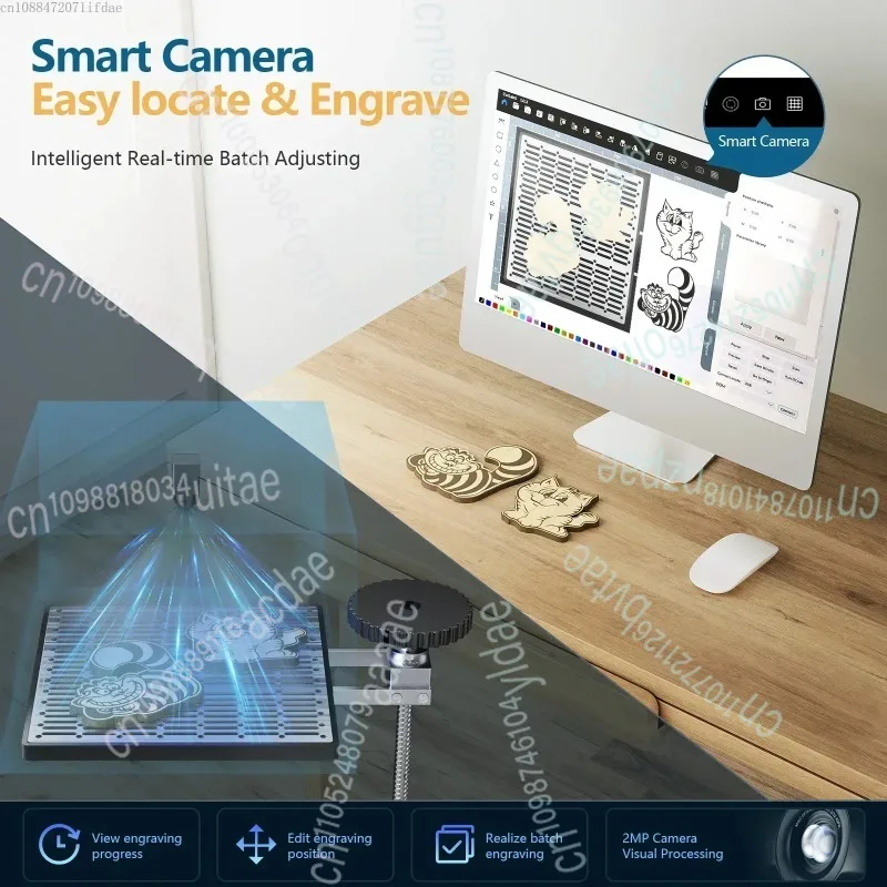 Wainlux-K8 Интеллектуальная корректировка партии в реальном времени, вращающаяся гравировка на 360°, легкая поиск гравировки, гравировальный станок по металлу