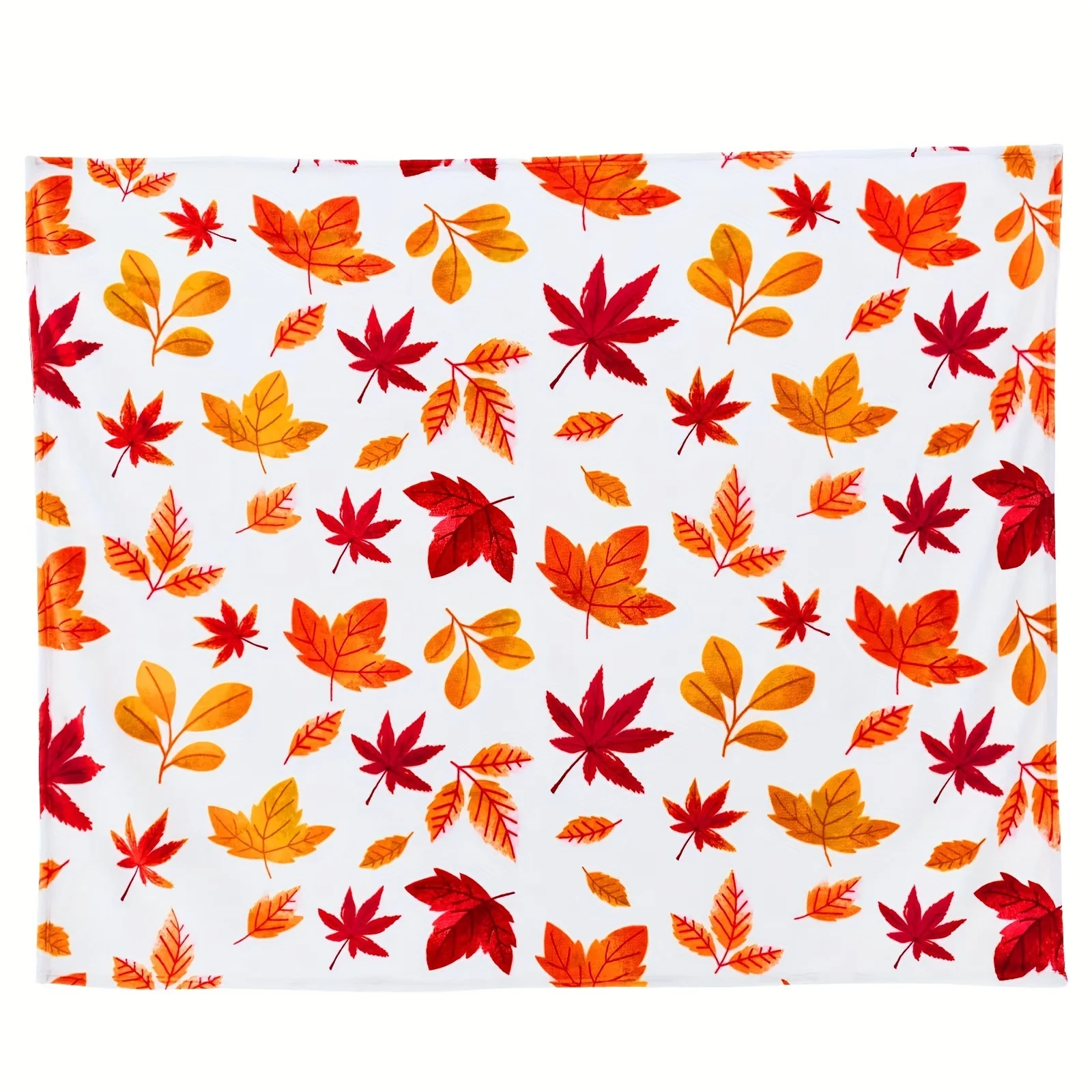 Romantic Autumn-Themed Flannel Blanket, Ideal Gift for Parents and Friends, Machine Washable, Multicolor