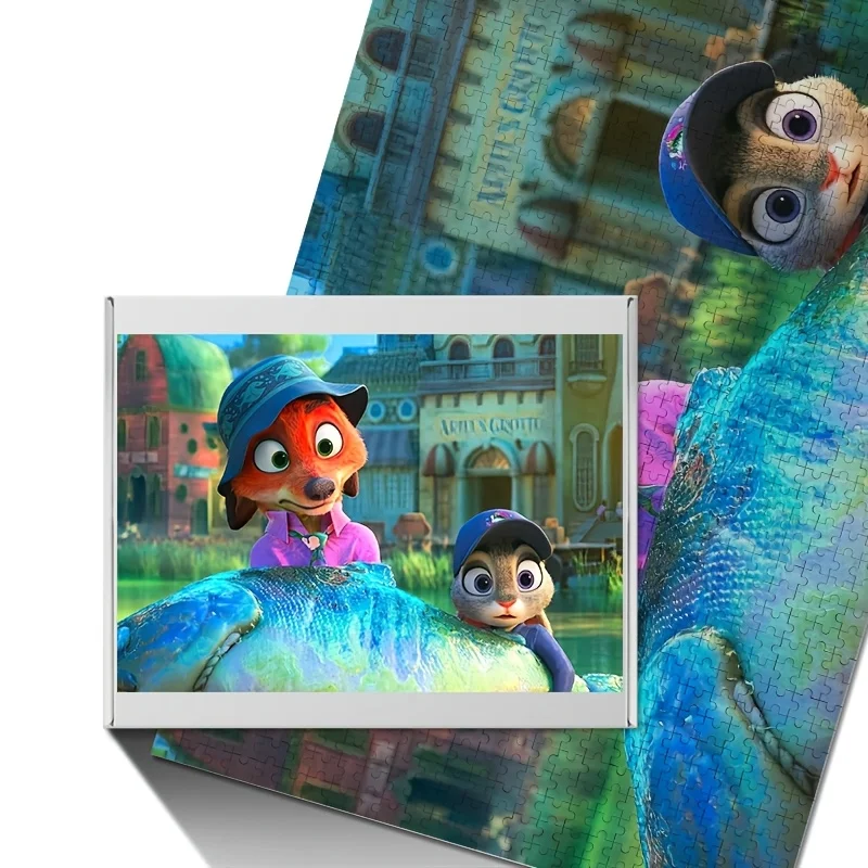 디즈니 주토피아 주디 홉스와 닉 와일드 포스터 퍼즐 1000개 |   가족 오락에 이상적이며, 성인을 위한 두뇌 자극 게임, 완벽합니다