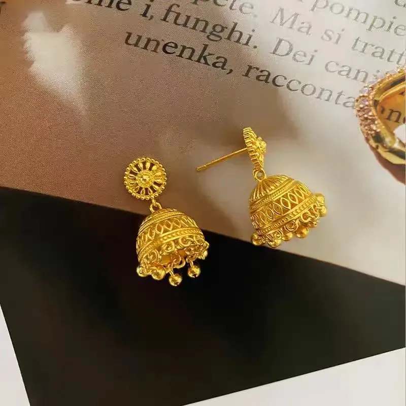 Genuine 18 K Gold Long Tassel Drop Bohemian Girl Tassel Earrings for Women for Ball Birthday Wedding Engagement Jewelry Gifts