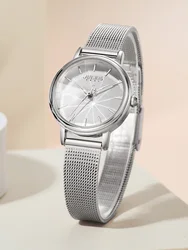 Top Women's Watch Japan Quartz Hours Fine Fashion Woman Clock Bracelet Stainless Steel Simple Birthday Girl's Gift Julius Box