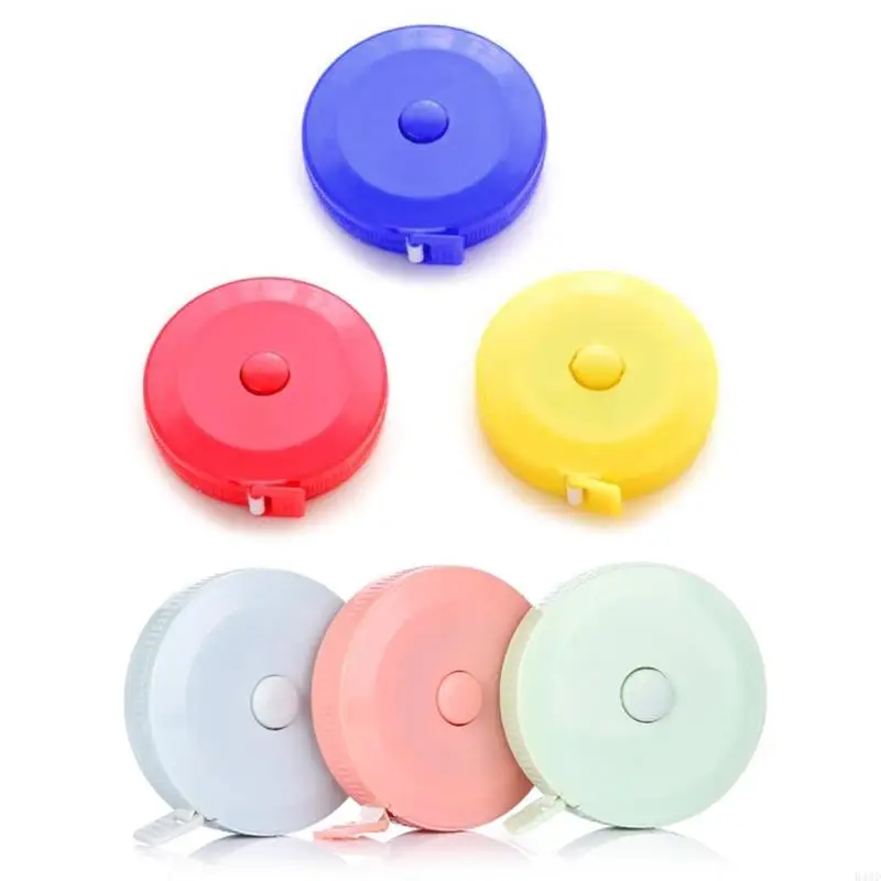 

B46D 1.5M Body Tape Measure Retractable Measuring Tape Lock Pin Button Retract for Cloth Waist Measurement Medical Nursing