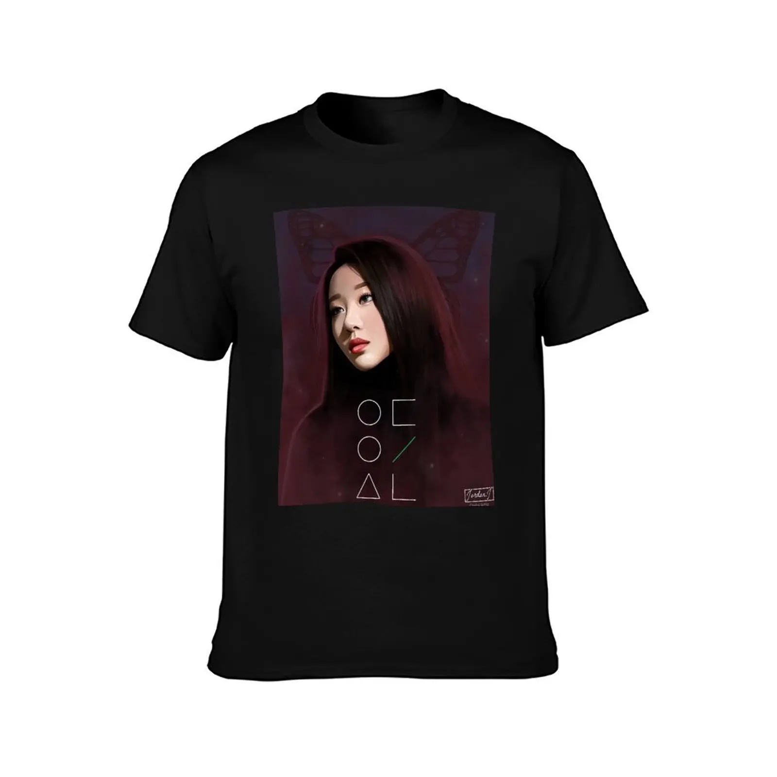 LOONA ??? ?? YVES Fanart - BUTTERFLY T-Shirt Summer Casual Cotton Tee Oversized Streetwear Tops Vintage Graphic Print