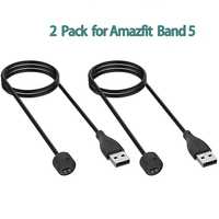 2 Pack for Amazfit Band 5 Xiaomi Mi Band 7/6/5 USB Smart Watch Charger Replacement Charger Charging Cable