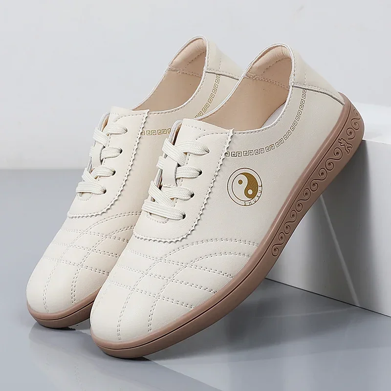 Competition Arts Sports Shoes Tai Chi Shoes with Bull Tendon Sole Sneakers for Women Wear Resistant Women Shoes Soft Leather