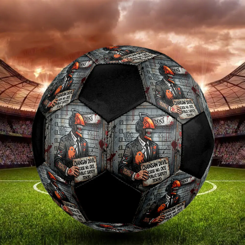 1PC Chainsaw Man Football Soccer Ball Size 5 Indoor Soccer Ball Fashion Outdoor Sports 1PC artwarming Surprise -HE30