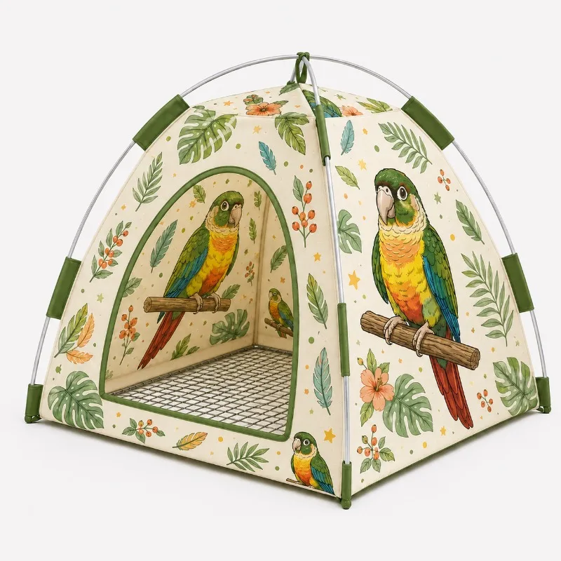 For stainless steel bottom net parrot nest peony mystic phoenix little sun monk bird nest summer tent small pet toy nest