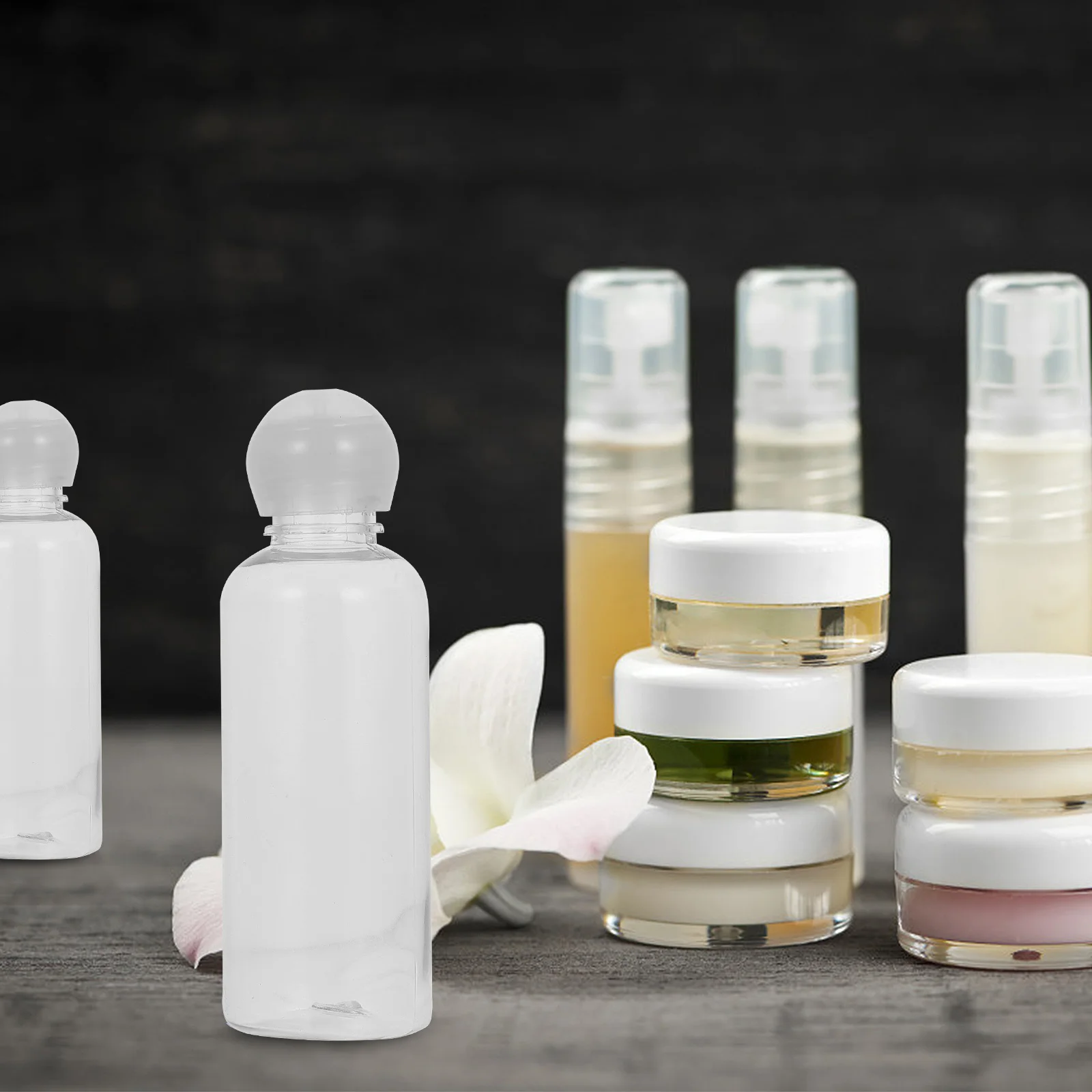 15Pcs 50ml Practical Reusable Mushroom Shape Travel Bottles for Shower Gel Shampoo Lotion Plastic Sub Bottles Lotion Subpackages