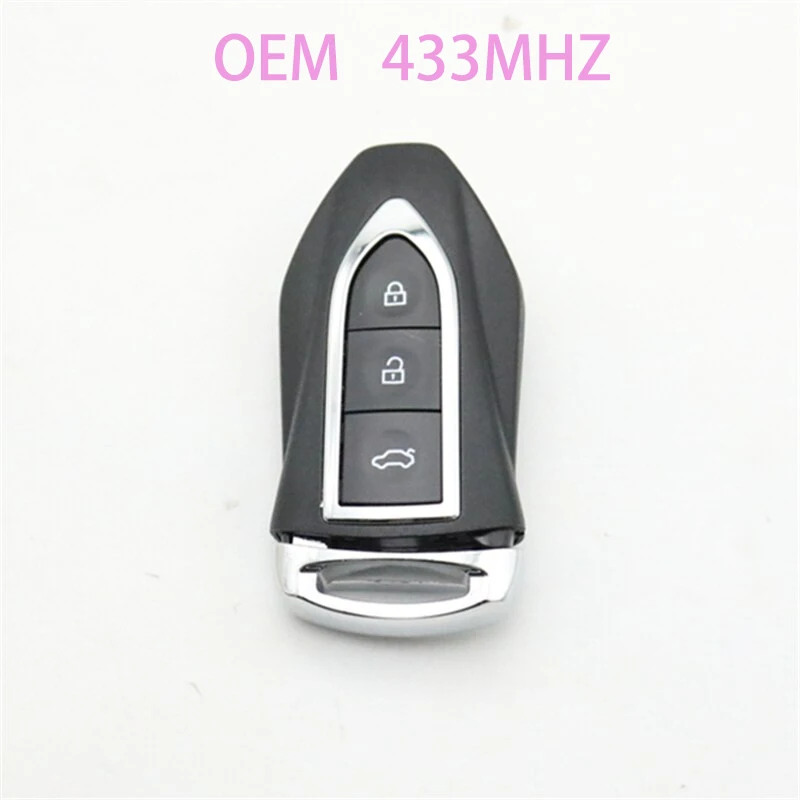 

OEM 3 Button 433MHZ 47 Chip Remote Smart Control Key For Zotye SR7 SR9 X7 T600 CS10 CS9