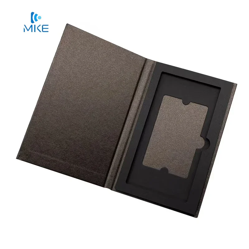 عالية الجودة ماتي الأسود التعبئة والتغليف ورقة صغيرة Vip فتحات بطاقة الائتمان حاملي صناديق بطاقات هدايا الزفاف