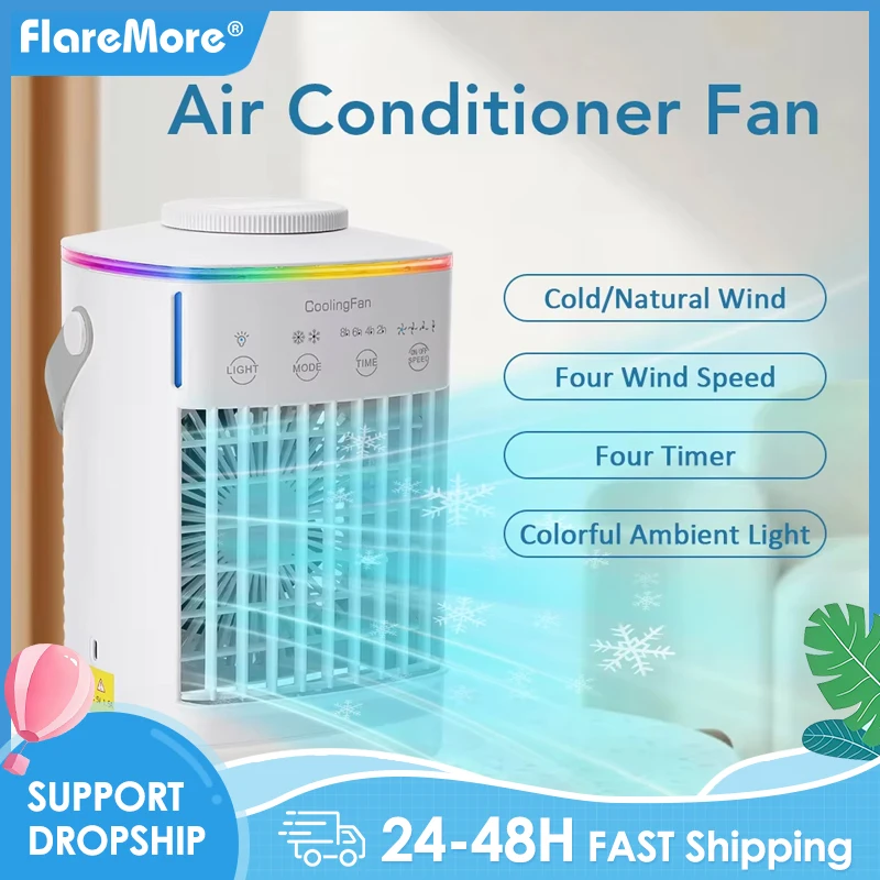 Mini Aire acondicionado ventilador portátil para casa, enfriador de aire acondicionado evaporativo, Mini ventilador de mesa Usb aire scondicionado climatizador portatil frio agua, humidificador de escritorio