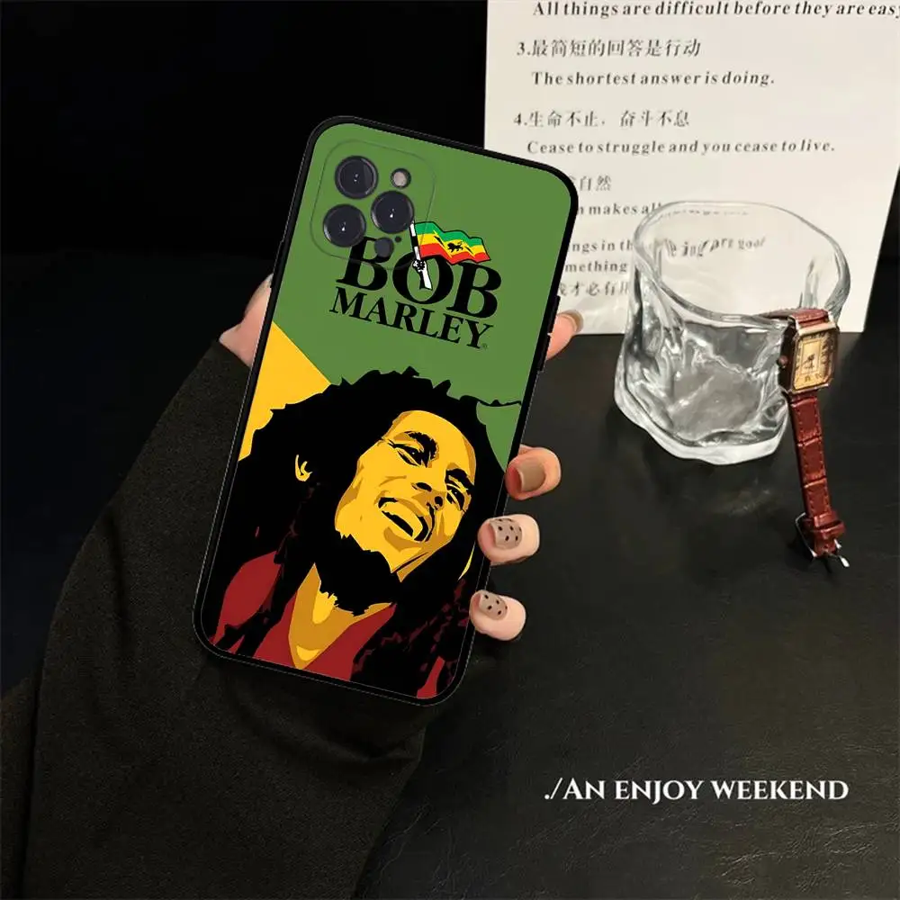 เคสโทรศัพท์ลาย Bob Marley Rasta Lion สำหรับ iPhone 17 16 15 16e 14 13 12 11 Pro Max Plus