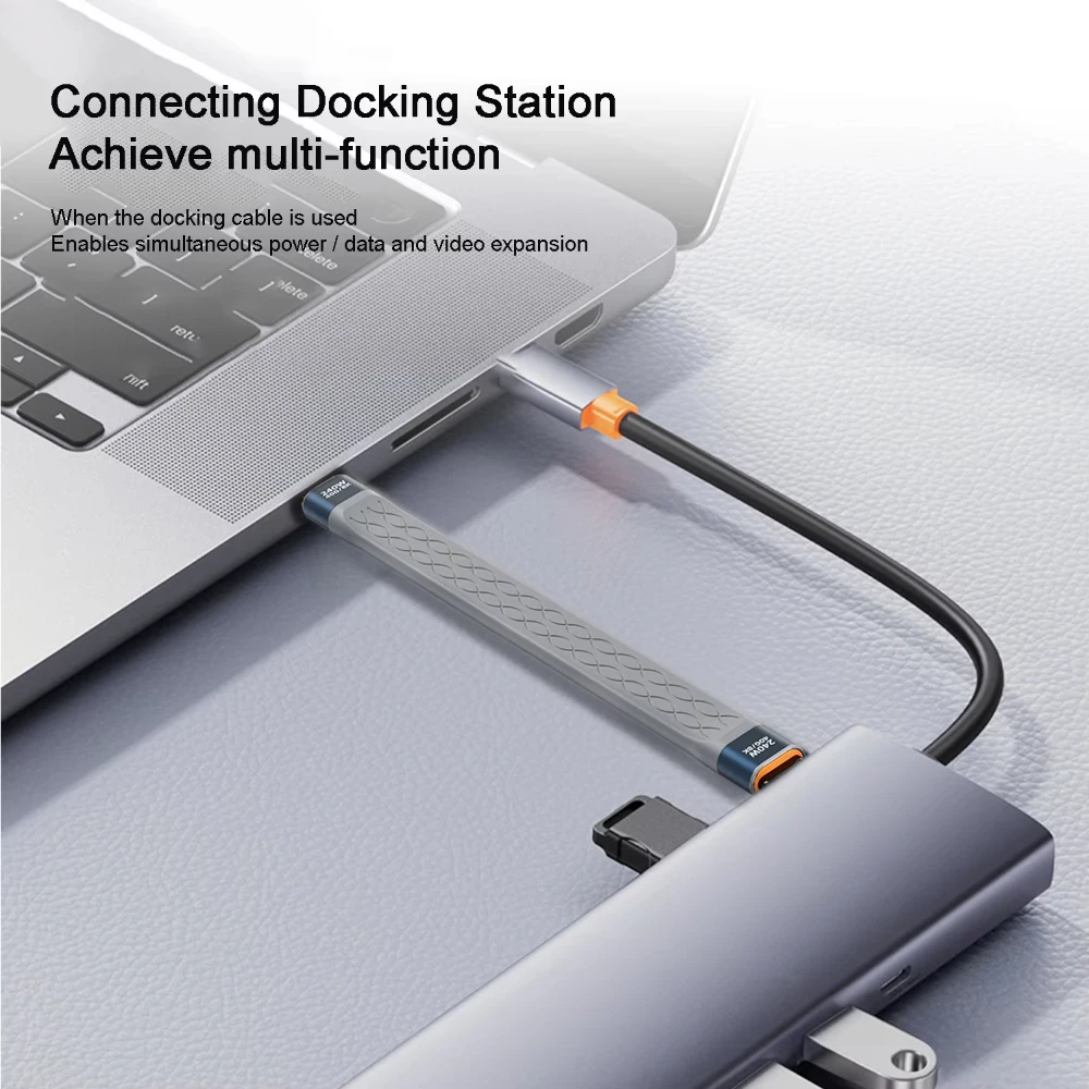 Pixelure 240W USB C Cavo Dati Piatto Flessibile 40Gbps USB4.0 C