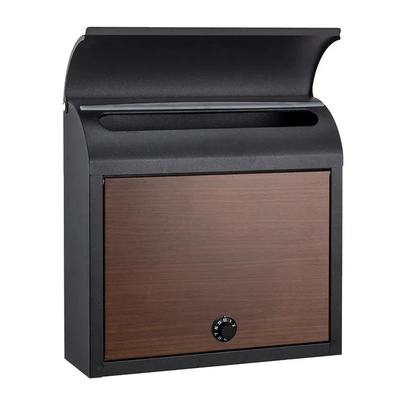 Villa European outdoor wall-mounted with lock mailbox wrought iron mailbox suggestion box