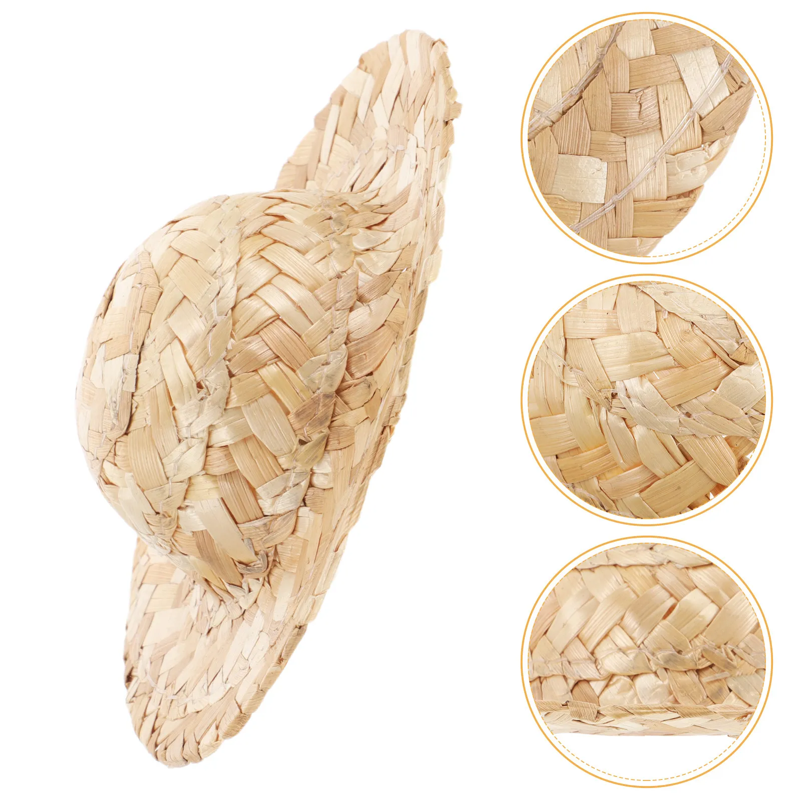 

Миниатюрные соломенные шляпки, тщательно связанные вручную, в деревенском стиле, устойчивые, легкие, для фигурок уток, декоративных поделок, миниатюрного декора и DIY-проектов.