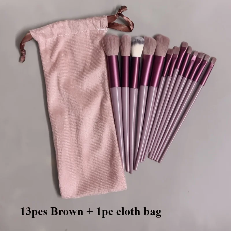 Newbie Professionele make-upborstelset Foundation Poeder en oogschaduw Zachte make-upborstel Perfect cadeau voor Kerstmis en verjaardag