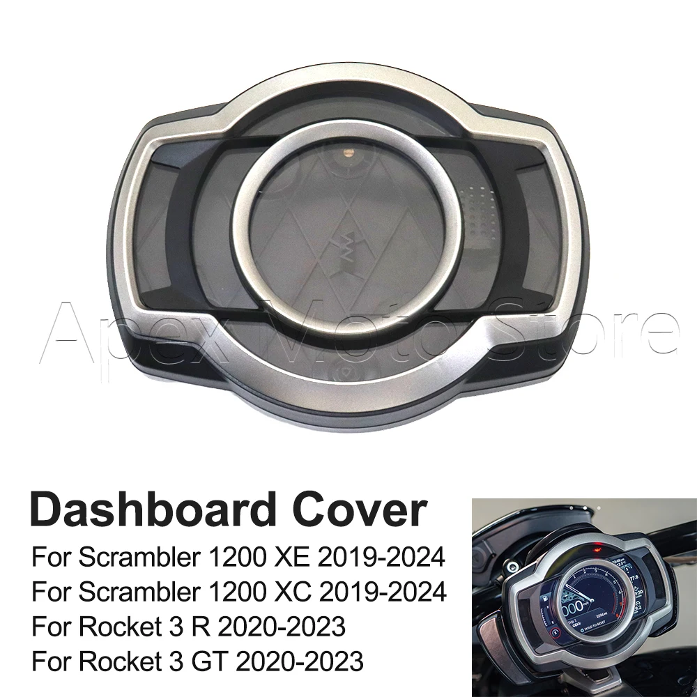 

For Scrambler 1200 XE XC 2019-2024 Rocket 3 R GT 2020-2023 Motorcycle ABS Plastic Instrument Shell Speedometer Dashboard Cover