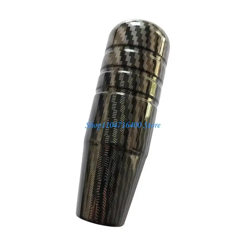 y1gd Carbon Fiber Pattern Shifting Knob Aluminum Build Ergonomic Manual Vehicles Knob