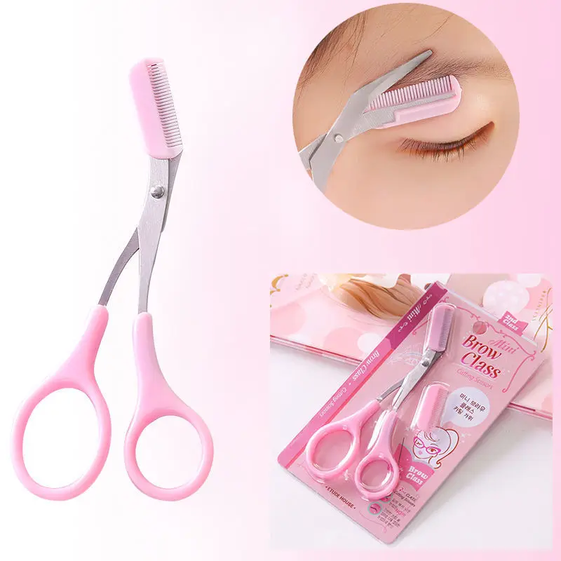 

Eyebrow Trimmer Scissors with Comb Eyelash Hair Stainless Steel Eyebrow Razor Grooming Wenkbrauw Trimmer Skin Care Tools