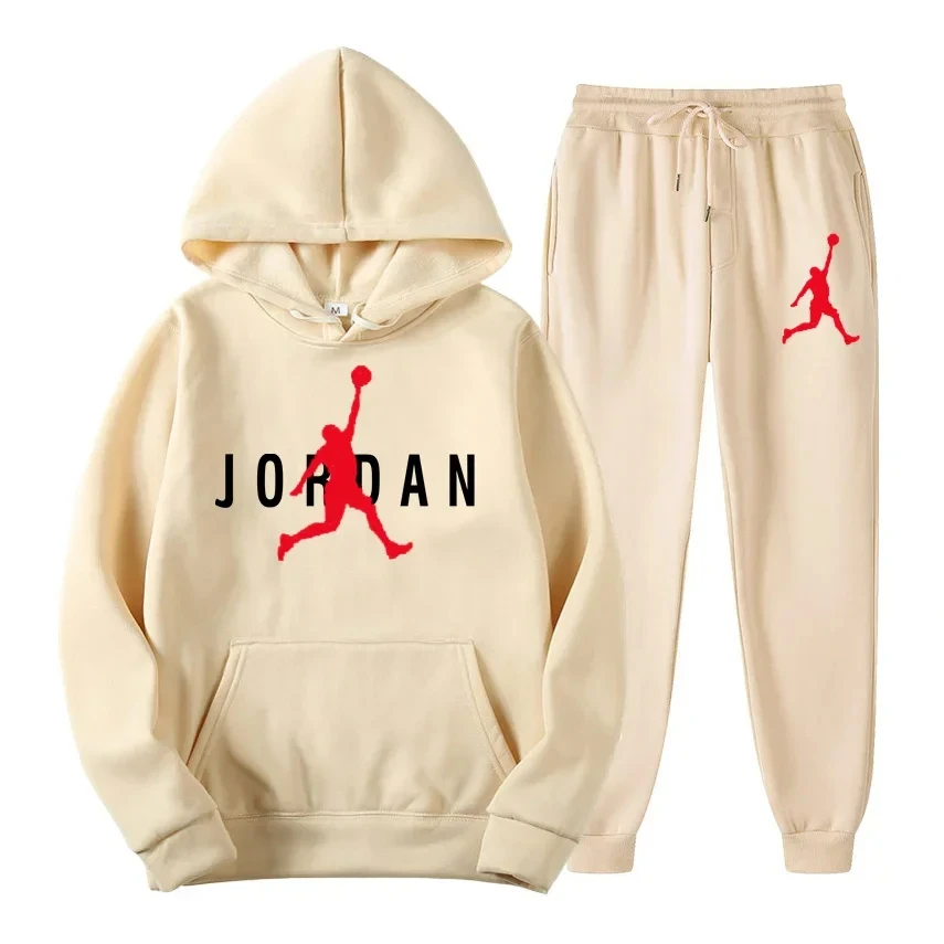 2024 Heren Sport Hoodie Sets Print Sweatshirt Joggingbroek Heren Capuchon Top Joggingbroek Set Casual Streetwear Sportkleding