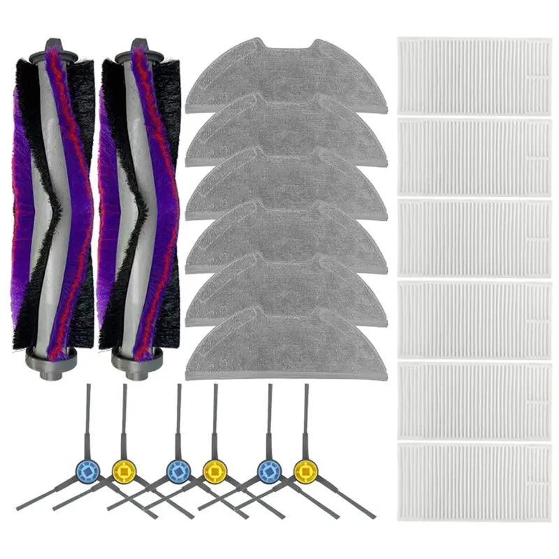 Compatible For Eureka E10s Robot Replacement Main Side Brush HEPA Filter Mop Cloth Spare Parts Accessories-A50M