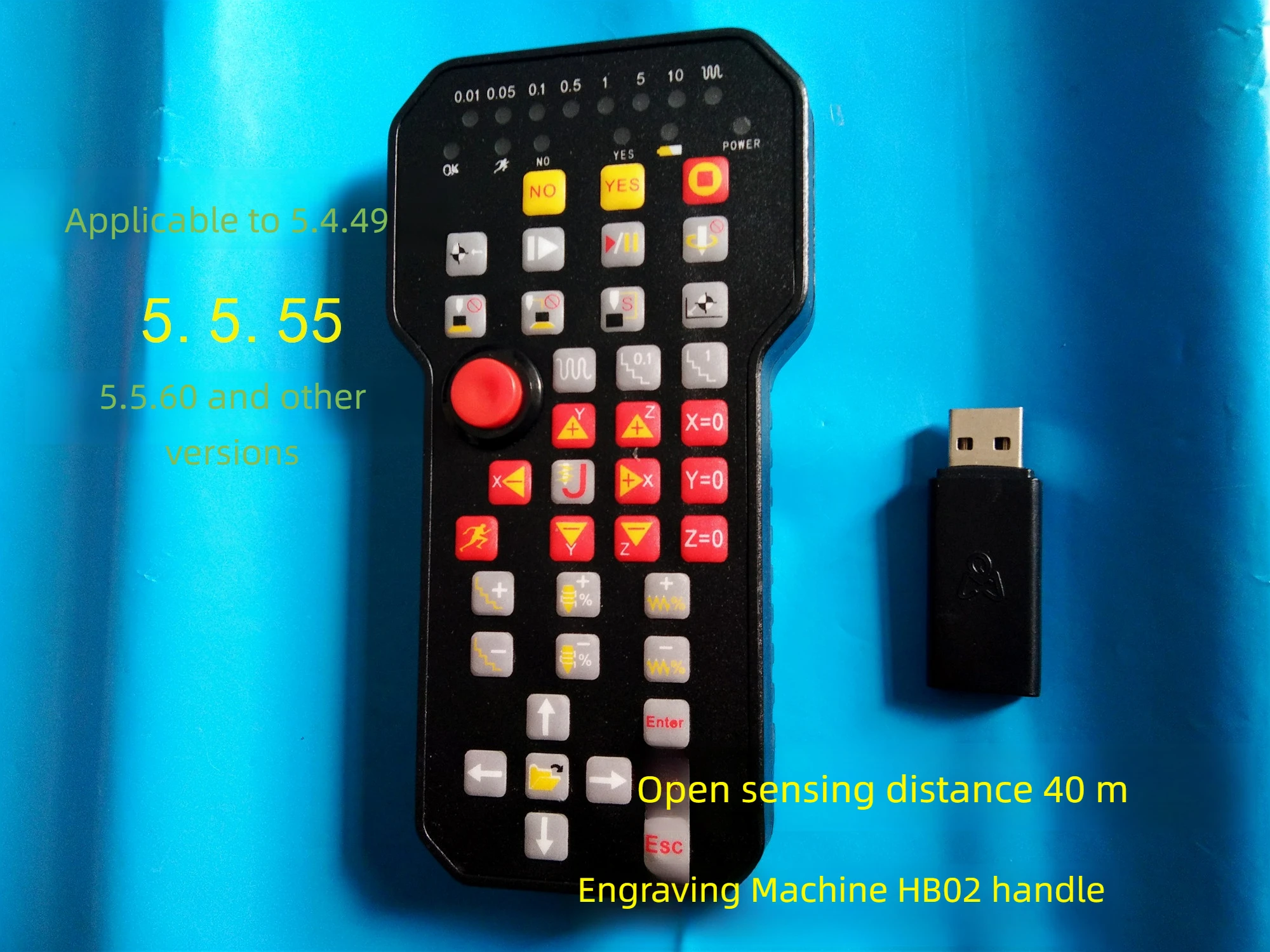 Macchina per incidere HB02 Volantino portatile wireless e cablato Telecomando elettronico Scheda di controllo Ncstudio per cnc