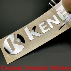 custom 3D transfer metal sticker hollow logo personalized self-adhesive DIY decal brand name uv holographic gold foil waterproof