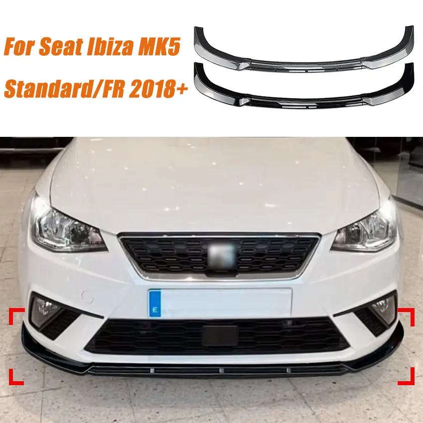 

For Seat Ibiza MK5 Standard/FR 2018+ Car Front Bumper Front Lower Lip Splitter Diffuser Spoiler Body Guard Decoration Modified