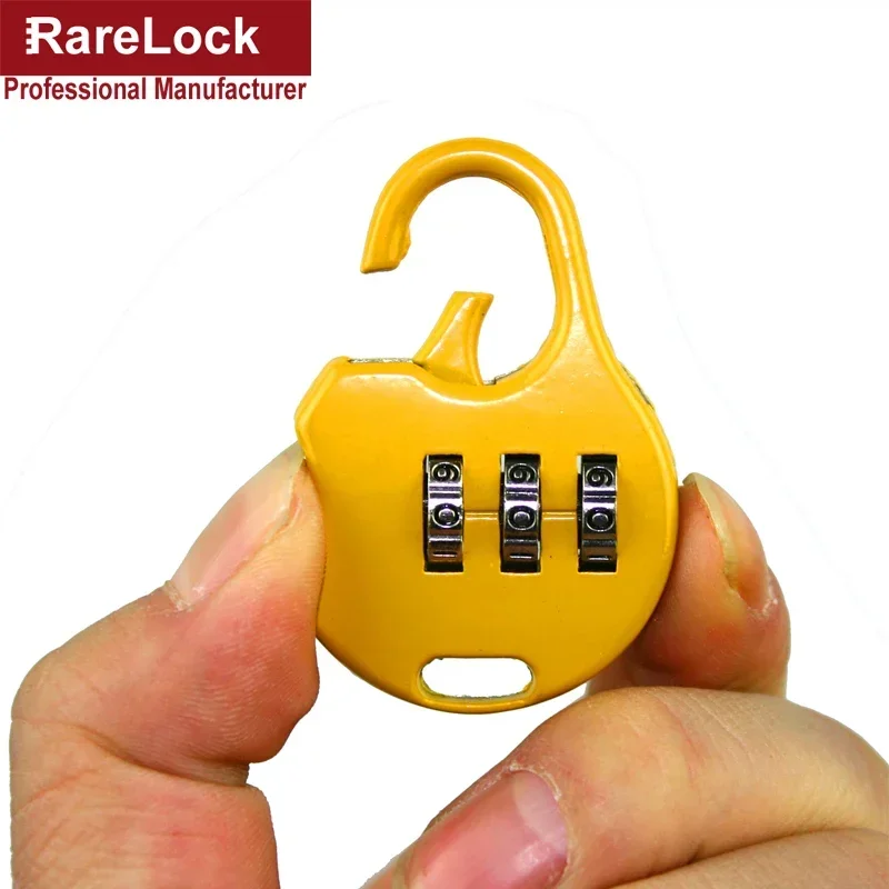 Combination Padlock 3 Code Password Lock for Gym Bags Cabinet Travel Life Partner Rarelock MMS45 G