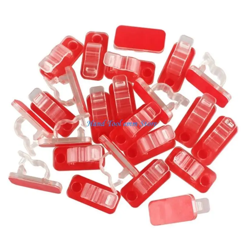 

H37F Pack Of 20 SelfAdhesive Cable Clamps For Easy Wire Organization At Homes