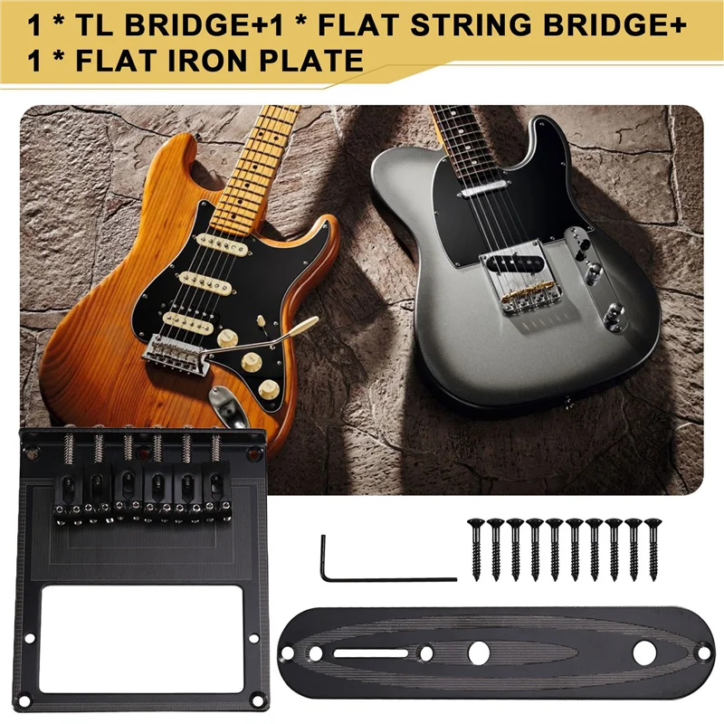 

A79E-Bridge And Control Plate For TL Guitar With Streamlined Design For Electric Guitar Parts Accessories