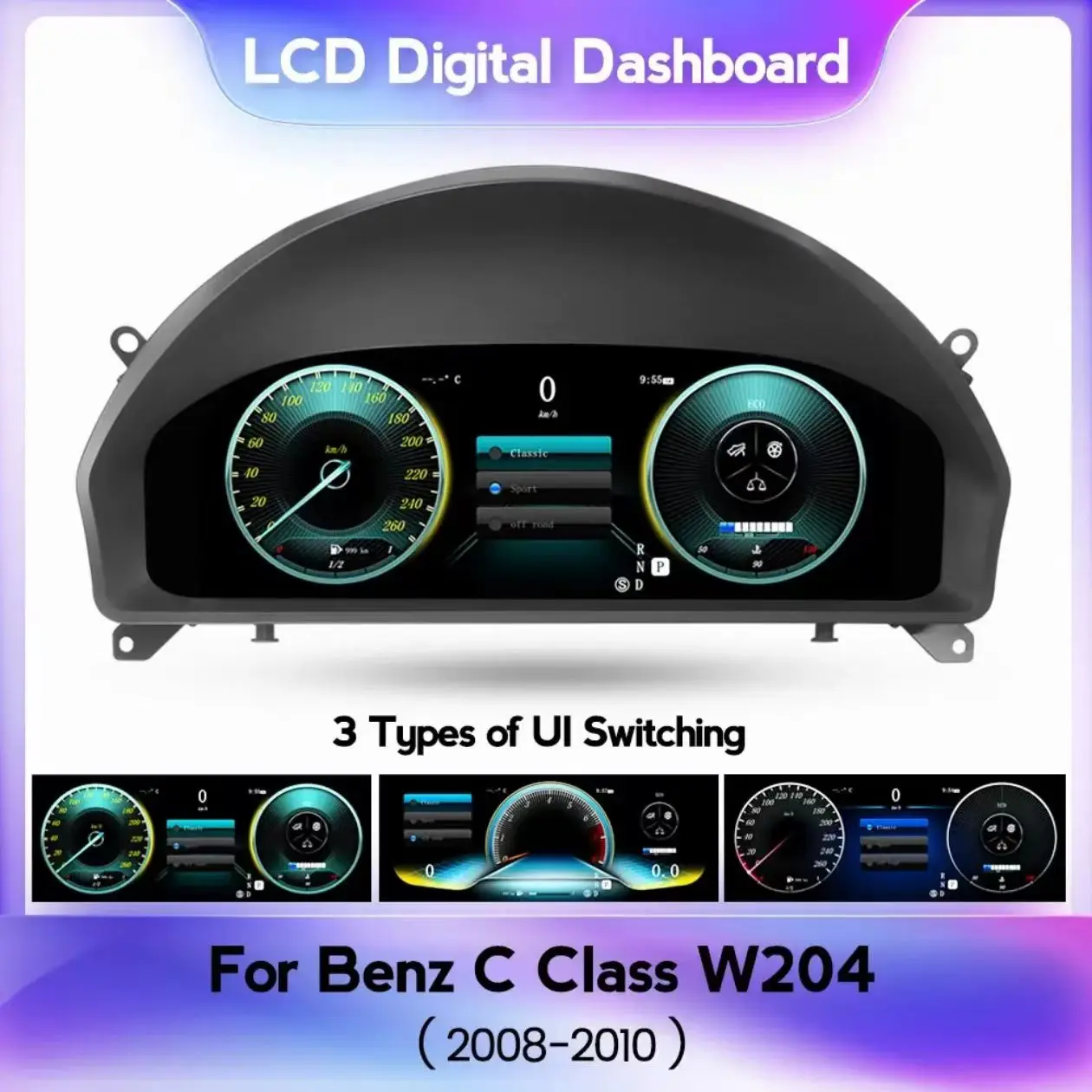 

Car LCD Digital Dashboard Instrument For Mercedes Benz C-Class W204 NTG4.0 08~11