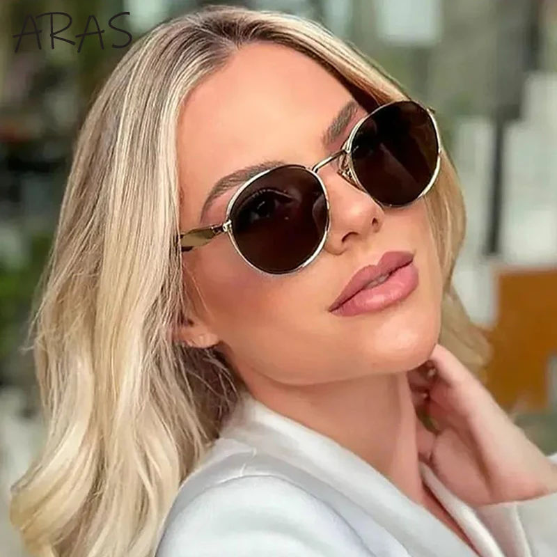 

Fashion Round Metal Frame Sunglasses Women Men 2024 Luxury Brand Oval Punk Sun Glasses For Ladies Vintage Eyewear Shades UV400