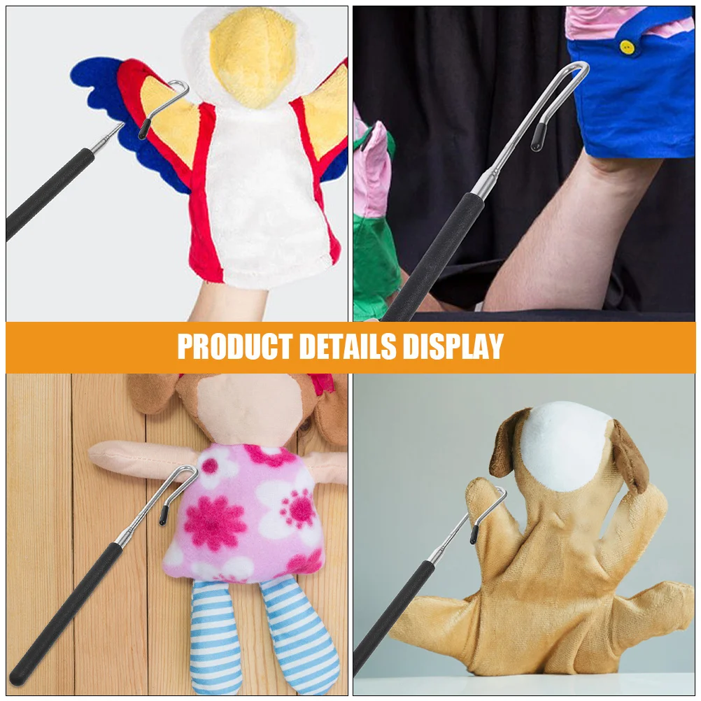 3 個の半身人形操作ロッド使いやすいコントロールスティックハンドパペットアームポジショニングパフォーマンスアクセサリー