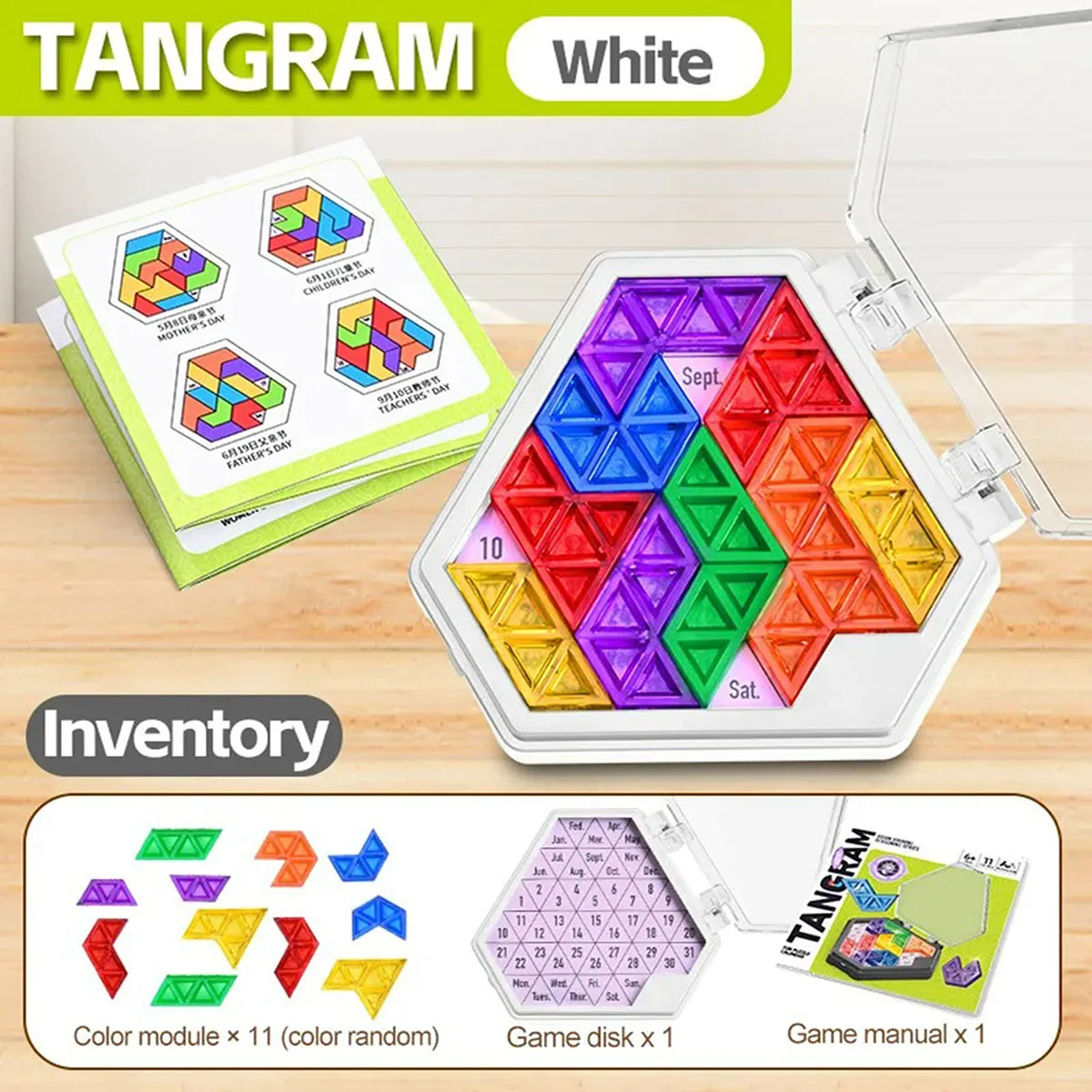Fun Puzzle Calendar Game Logic Reasoning Versatile Calendar Portable Board Perpetual Calendar Can Be Used as Graduation Gift