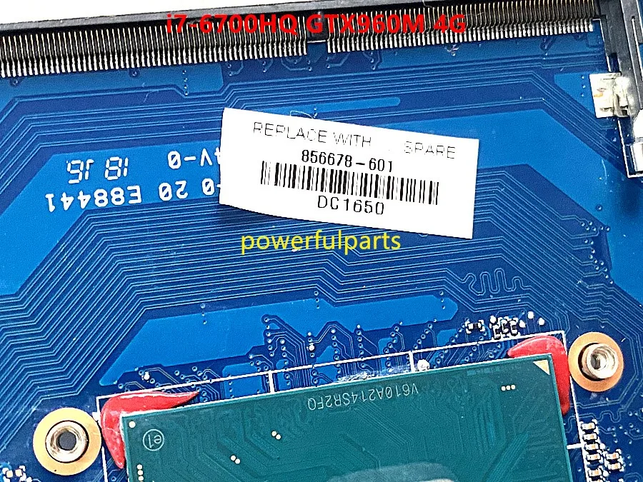 Imagem -05 - Placa-mãe para hp Omen 15-ax 15-bc 859750601 856678-601 856676-601 Dag35amb8e0 i5 i7 950 960 965 Gpu Funcionando Bem