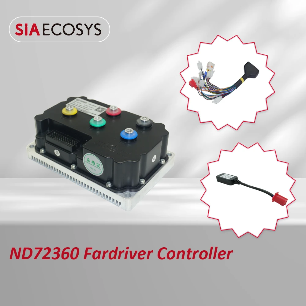 

Fardriver ND72360 Motor Programmable Controller 360A 3000W-4000W with Bluetooth and Heat Sink for Electric Motorcycle Scooter