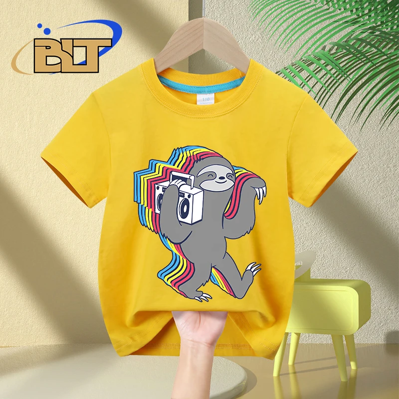 Camiseta con estampado de unicornio para niños, de manga corta Camiseta de algodón, Tops casuales, regalos para niños y niñas, I Just Need To Be Dramatic Lazy, Verano