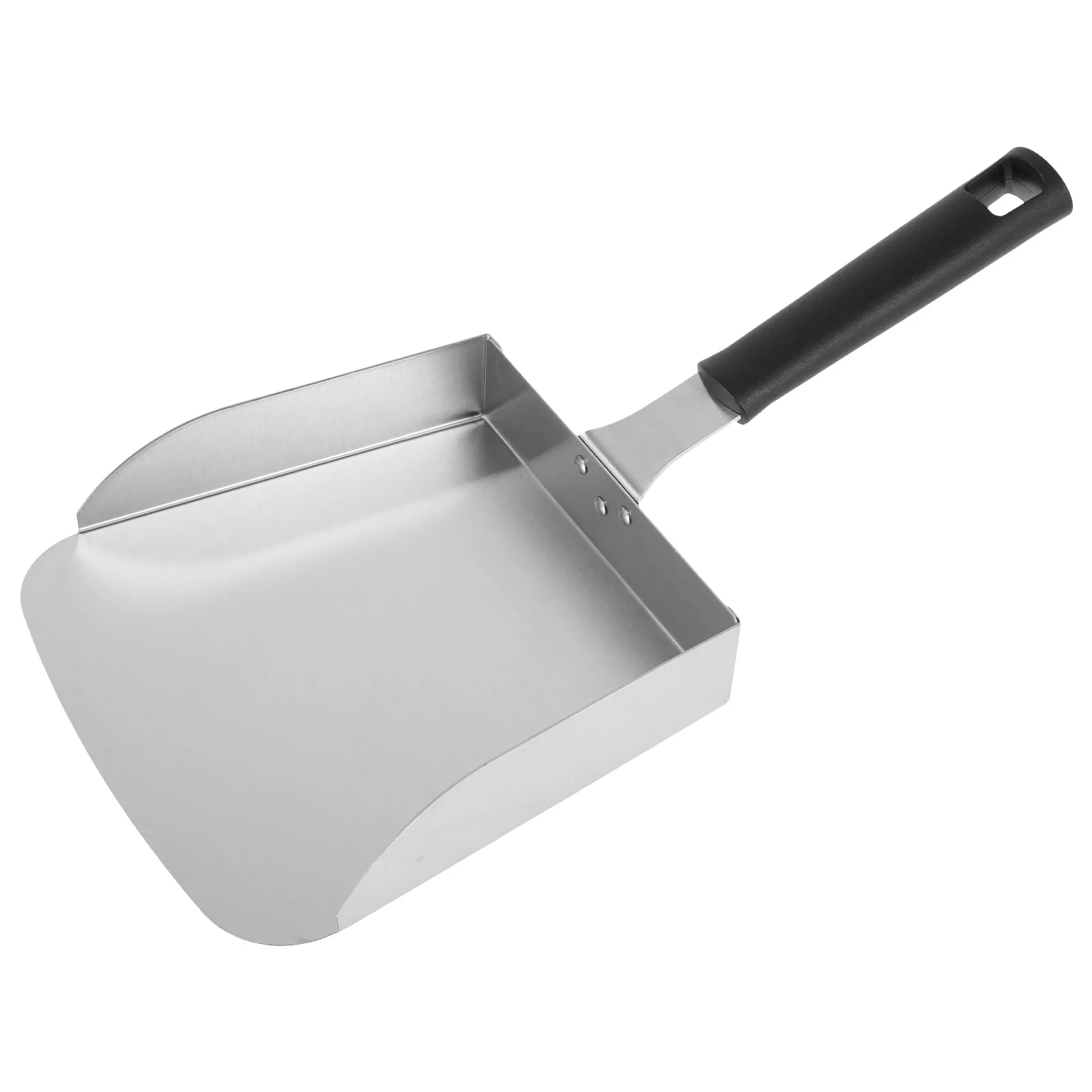 Large Griddle Scoop Stainless Steel Griddle Food Mover Sturdy Griddle Scoop Spatula Multipurpose Food Shovel for Stir Fry and