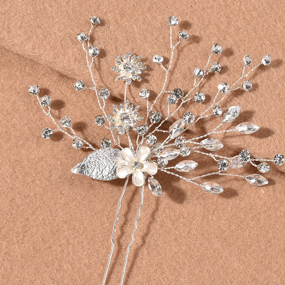 

Alloy Material Bridal Hairpins Wedding Accessories Elegant Flower Design Headdress Bridesmaid Clip Easy to Wear Fashionable