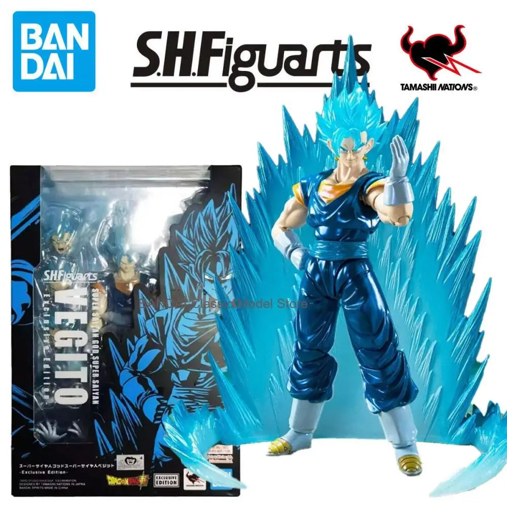 Baixo preço em estoque bandai caixa original figuarts dragon ball vegito excluir edição figura de ação modelo brinquedo presente para crianças