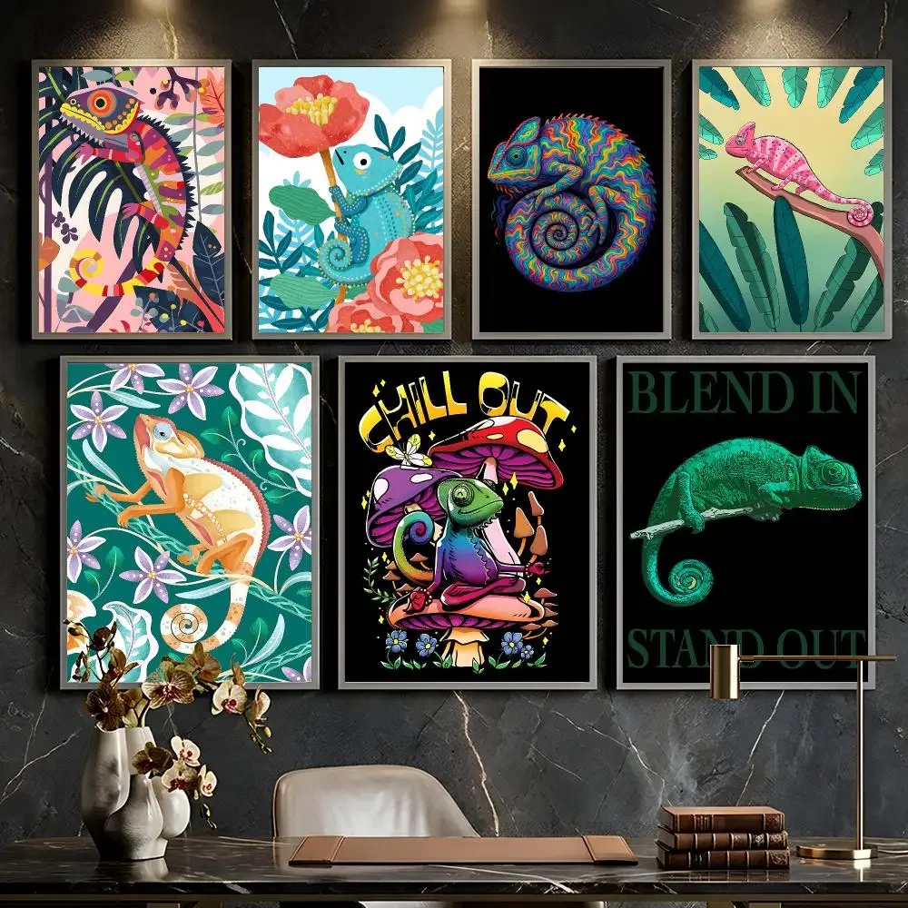 Colorful chameleon Poster --HD-- Self-Adhesive Waterproof High-Toughness Universal Wall Decor