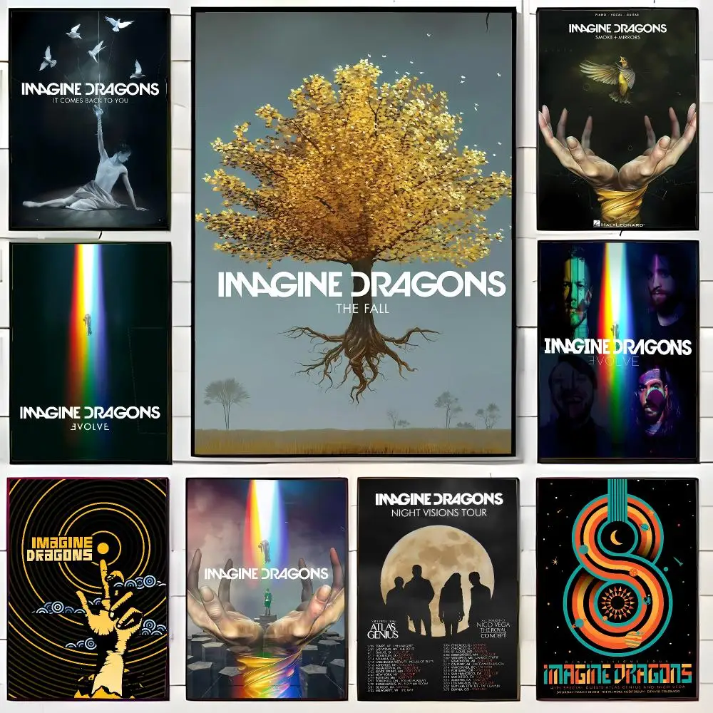 Arena Rock Band I-Imagine Dragons Poster Wall Art Print Decorative Mural Home Decor Gift Unframed